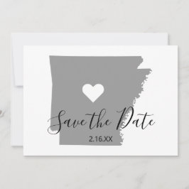 Reserve A Data Mapa do Arkansas em Cinza em Formato de Mapa