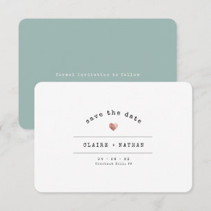 Reserve A Data Máquina de Escrever Minimalista Moderna Rosa Doura