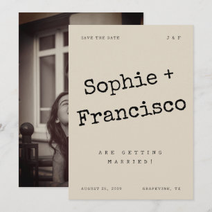 Reserve A Data Máquina de Escrever Vintage Tipografia Retro Casam