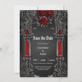 Reserve A Data Maravilhosa design de casamento gótico-escuro