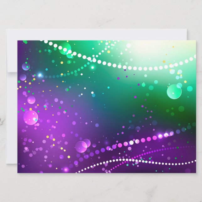 Reserve A Data Mardi Gras Festivo Purple Background (Frente)