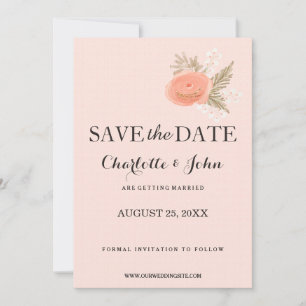 Reserve A Data marfim blush gold floral guarde as datas