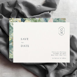 Reserve A Data Marfim | Casamento Floral em Aquarela Moderna