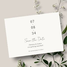 Reserve A Data Marfim | Chic Wedding Salve o Cartão-Postal de Dat