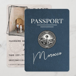Reserve A Data Marinho Azul Marrocos Passaporte Salvar Data