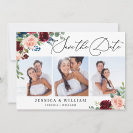 Reserve A Data Marinho Blush Floral Rosas 3 FOTO Casamento