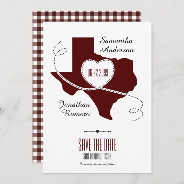Reserve A Data Maroon Texas Curling Ribbon Salvar Data (Frente/Verso)