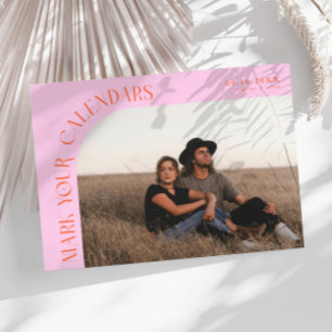 Reserve A Data Marque Seus Calendários Moldura Curva Foto Laranja
