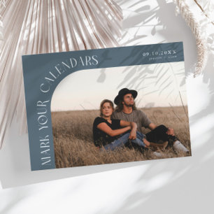 Reserve A Data Marque Seus Calendários Quadro Curvo Azul Loja Fot