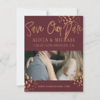 Marsala PHOTO Faux Metal Gold Foil Typografia
