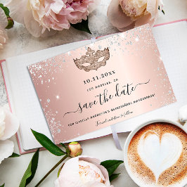 Reserve A Data Máscara de rosa de mascarada de Quinceanera