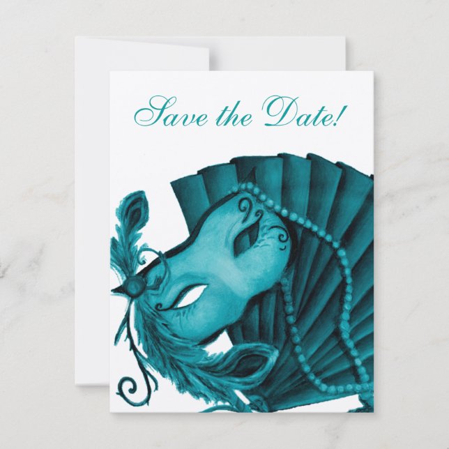 Reserve A Data Mascarada no Teal Salvar a Data (Frente)