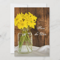 Mason Jar Yellow Daisies Sweet 16 Salvar a Data