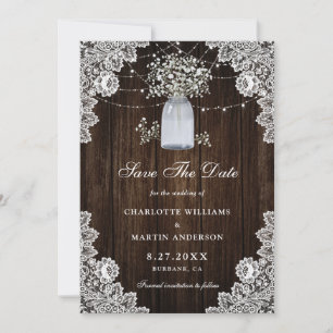 Reserve A Data Matança de Mason Jar String Luz Casamento