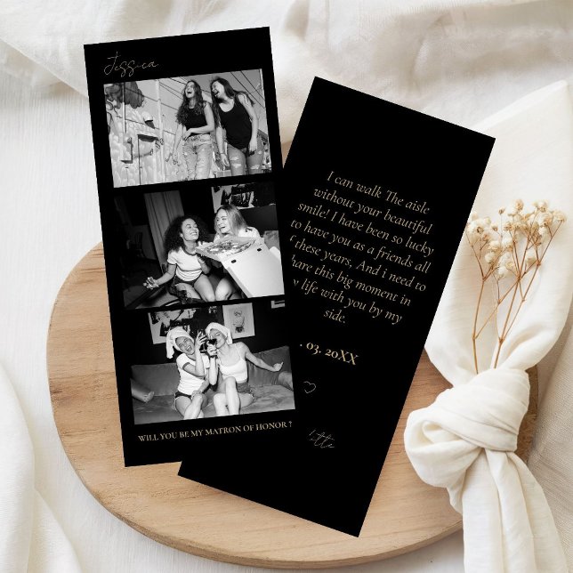 Reserve A Data Matron of Honor Proposal Photo Strip Photo Booth  (Criador carregado)