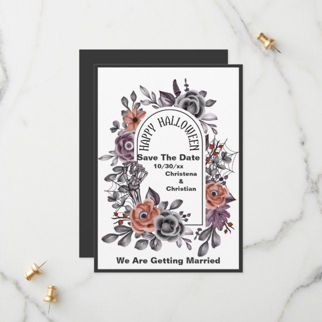 Reserve A Data Mau Flores Todos Vendo Halloween Salvar A Data (Frente/Verso In Situ)