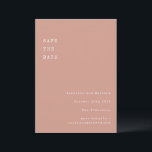 Reserve A Data Máximo de Rosa de Dusty de Font de Máquina de Escr<br><div class="desc">Casamento com tipografia retrorreflectora minimalista Salva a data em Dusty Rosa</div>