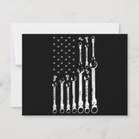 Mecânico do carro de bandeira Patriótica Americano