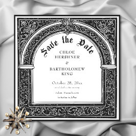 Reserve A Data Medieval Branca Negra Gótica Até Casamento da Mort