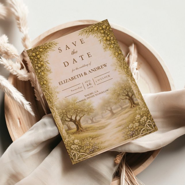 Reserve A Data Mediterranean Olive Grove Countryside Wedding (Criador carregado)