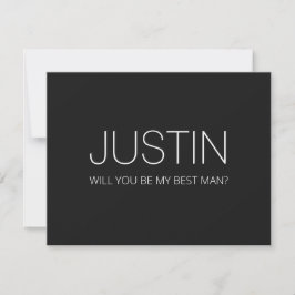 Reserve A Data Melhor Carta de Proposta de Casamento Preto/Branco