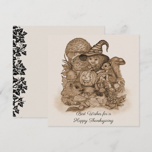 Reserve A Data Melhores Desejos para uma Feliz Ação de Graças (Frente/Verso)