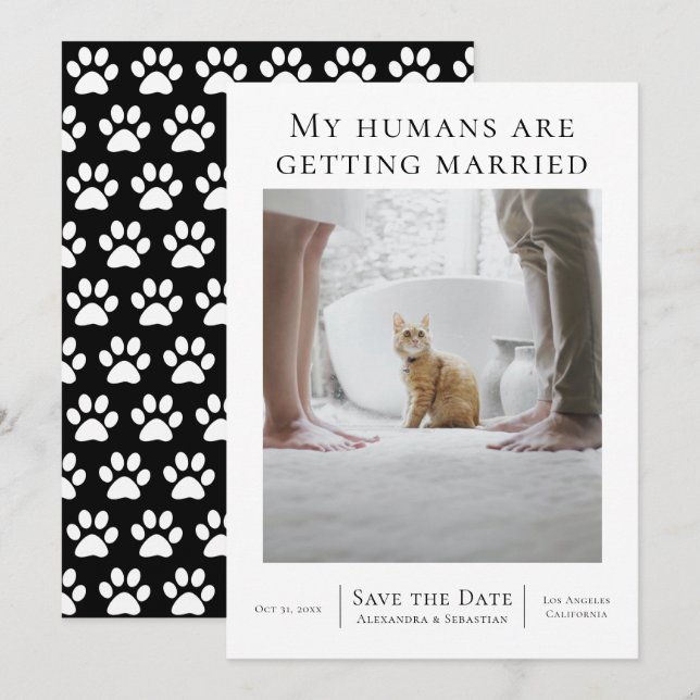 Reserve A Data Meus Humanos Estão Se Casando Personalizados (Frente/Verso)