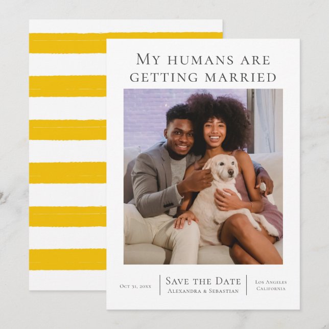 Reserve A Data Meus Humanos Estão Se Casando Personalizados (Frente/Verso)