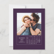 Mini Calendário Moderno Mínimo Salvar a Foto da Da