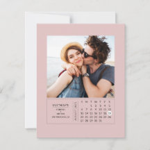 Mini Calendário Moderno Mínimo Salvar a Foto da Da
