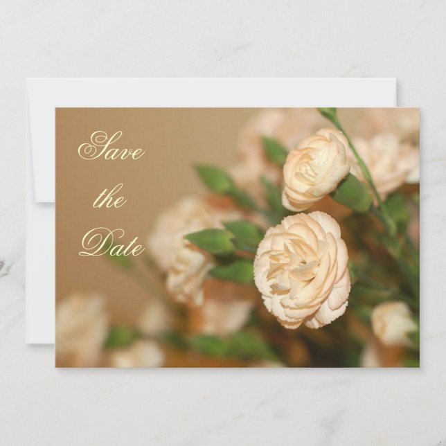 Reserve A Data Mini Carnação Salvar Data/Convite (Frente)