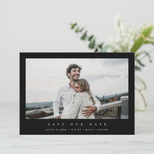 Reserve A Data Mínima Elegante Fotografia do Solteiro Moderno