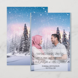 Reserve A Data Minimal Elegant Text & Photo Design / Wedding