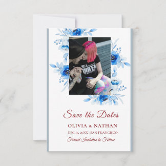 Reserve A Data Minimal Elegant Text & Photo Design / Wedding 