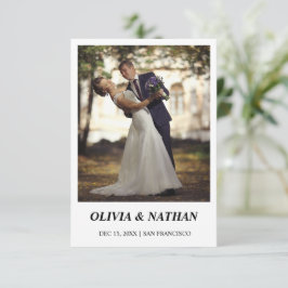 Reserve A Data Minimal Elegant Text & Photo Design / Wedding