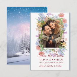 Reserve A Data Minimal Elegant Text & Photo Design / Wedding