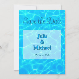 Reserve A Data Minimalismo de Reflexão da Água do Azure Turquoise