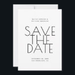 Reserve A Data Minimalist Back & White Wedding | Photo & QR Code<br><div class="desc">This save the date card is designed with a clean, modern layout that keeps the focus on what matters most - your announcement. The minimalist typography on the front creates a clear and confident statement, while the white background keeps the overall look fresh, balanced, and easy to pair with any...</div>