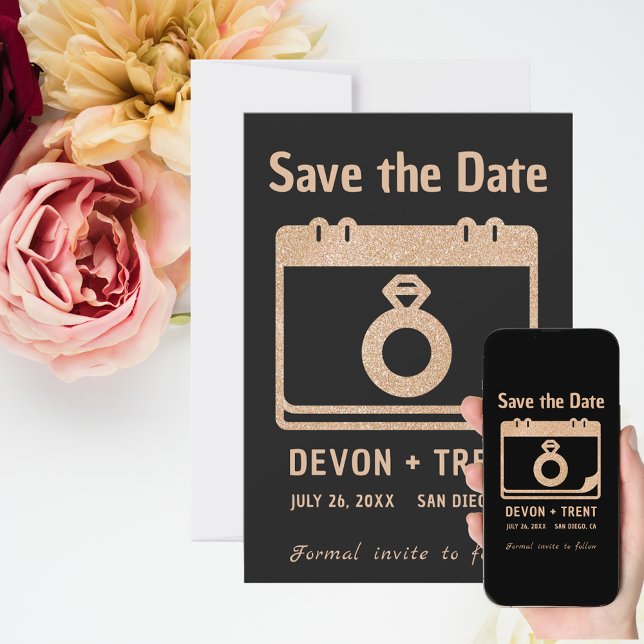 Reserve A Data Minimalist Calendar Icon Save the Date  (Criador carregado)