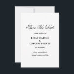 Reserve A Data Minimalist Elegant Wedding Design<br><div class="desc">A timeless minimalist wedding design featuring a clean white layout and elegant typography. The delicate script combined with modern serif text creates a refined and romantic aesthetic, perfect for formal, modern, or classic wedding themes. This stylish layout highlights the couple’s names and event details in a sophisticated way, making it...</div>