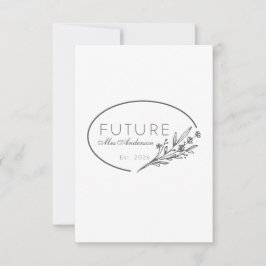 Reserve A Data Minimalist Floral Future Mrs. Est 2026 Save 