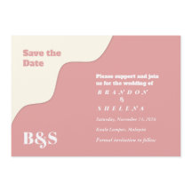 Minimalist Modern Dusty Rose and Cream Abstract