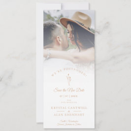 Reserve A Data Minimalist New Date Botanical Postponed Wedding