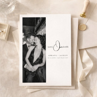 Reserve A Data Minimalist Old Money Wedding Photo Save the Date