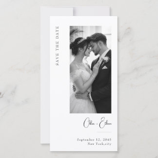 Reserve A Data Minimalist Wedding Photo Save the Date Bookmark