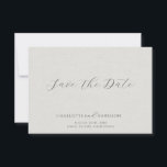 Reserve A Data Minimalist White Faux Linen<br><div class="desc">Minimalist white faux linen wedding save the date featuring elegant script typography on a soft linen textured background for a refined and timeless announcement. This understated design highlights the couple’s names with graceful calligraphy and classic lettering, creating a calm and sophisticated aesthetic that works beautifully for modern weddings, coastal celebrations,...</div>