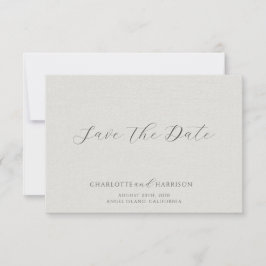 Reserve A Data Minimalist White Faux Linen