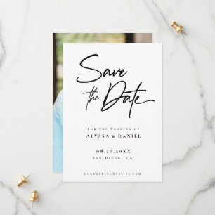 Reserve A Data Minimalista de Fotografia Personalizada do Handlet
