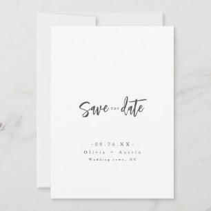 Reserve A Data Minimalista De Script Chic Moderno Salvar A Data