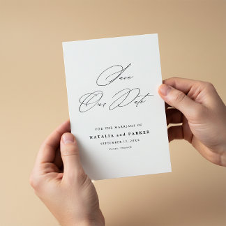 Reserve A Data Minimalista Elegante Rascunho Salve a Data